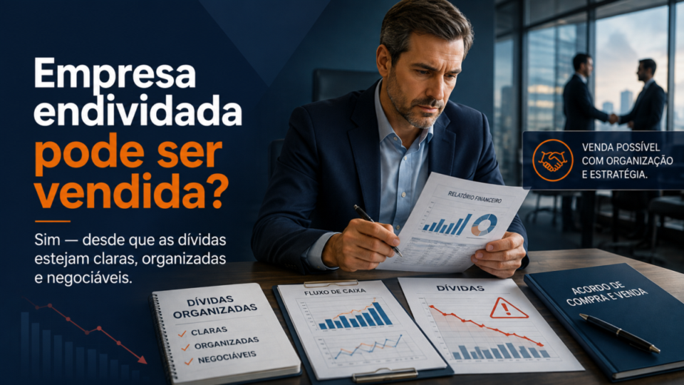 Posso vender minha empresa mesmo estando endividada?