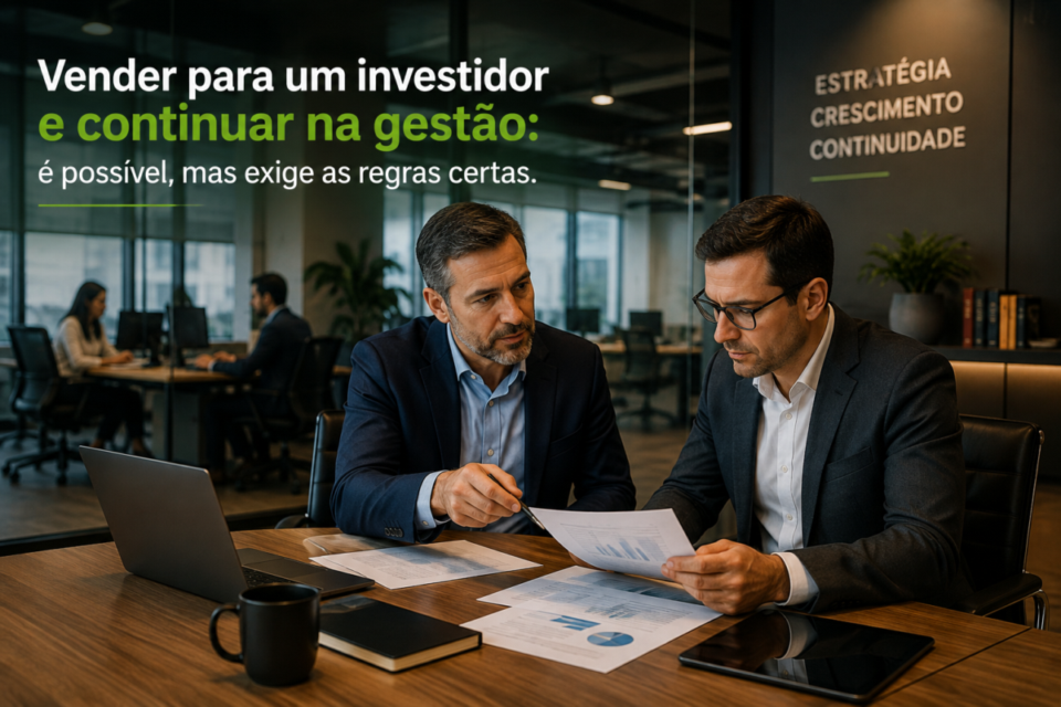 Posso vender minha empresa para um investidor e continuar como gestor?