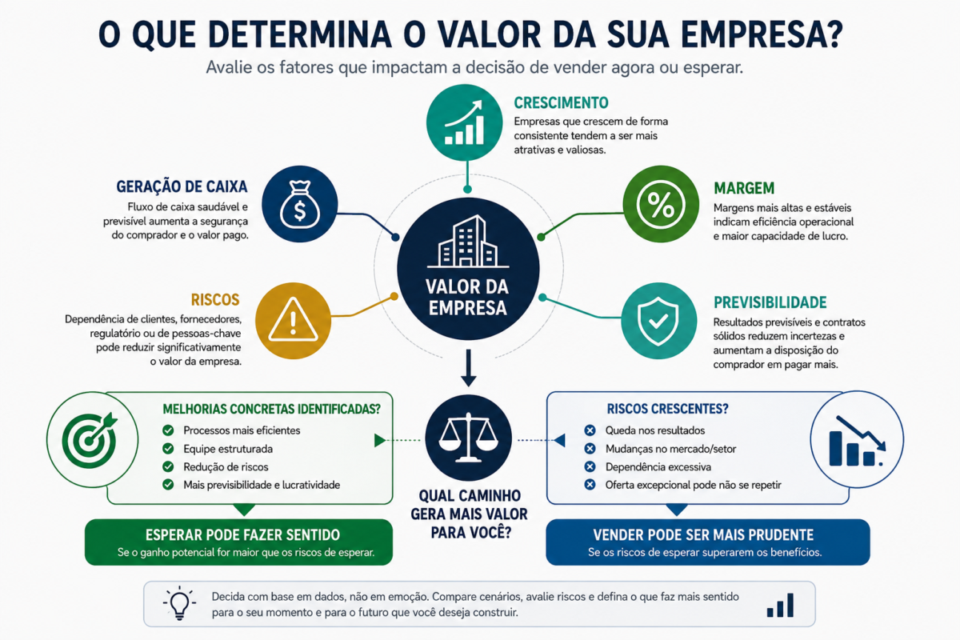 Fatores que determinam o valor da empresa antes da venda