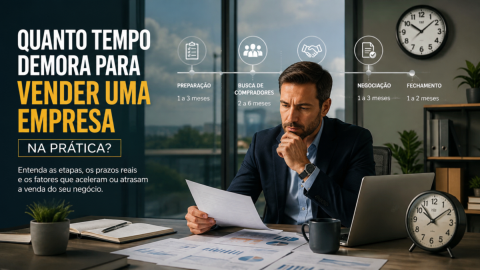 Quanto tempo demora para vender uma empresa na prática?
