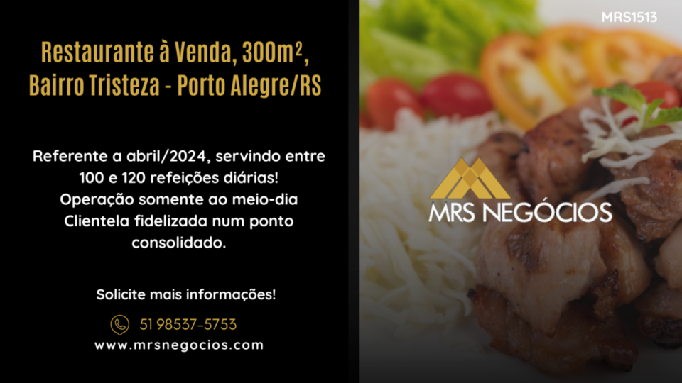 Restaurante à Venda, 300m², Bairro Tristeza – Porto Alegre/RS