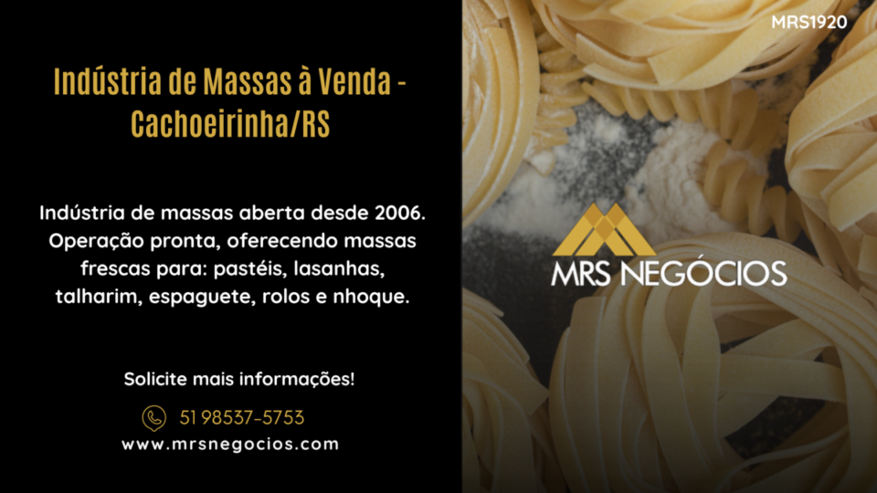 Indústria de Massas à Venda – Cachoeirinha/RS