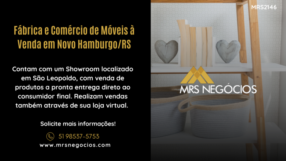 Fábrica e Comércio de Móveis à Venda em Novo Hamburgo/RS