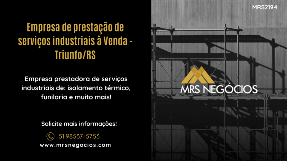 Empresa de prestação de serviços industriais à Venda – Triunfo/RS