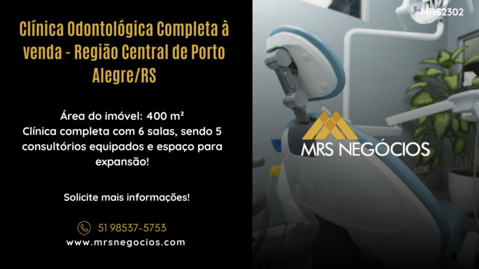 Clínica Odontológica Completa à venda, 400m² – Região Central de Porto Aleg