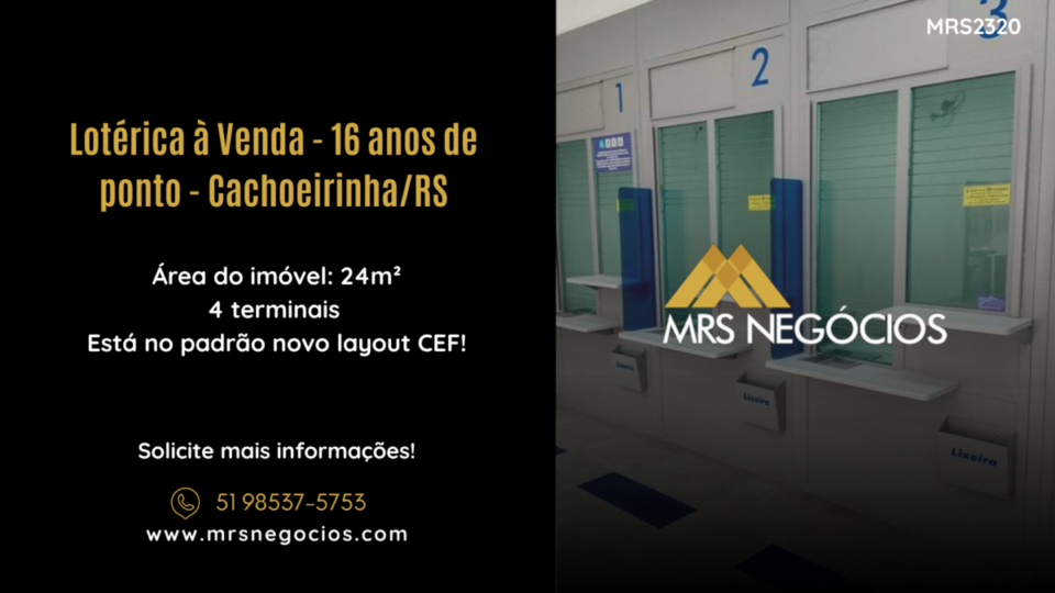 Lotérica à Venda – 16 anos de ponto – Cachoeirinha/RS