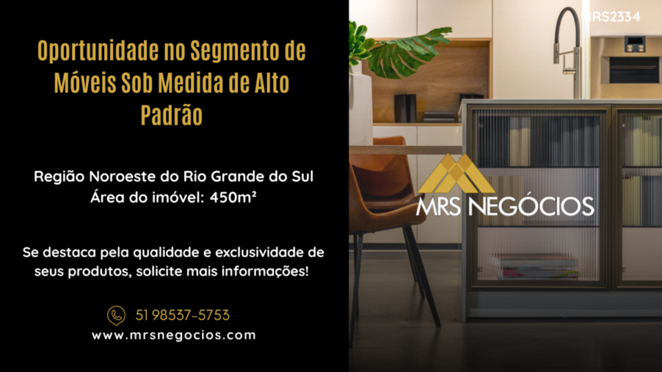 Oportunidade no Segmento de Móveis Sob Medida de Alto Padrão – RS