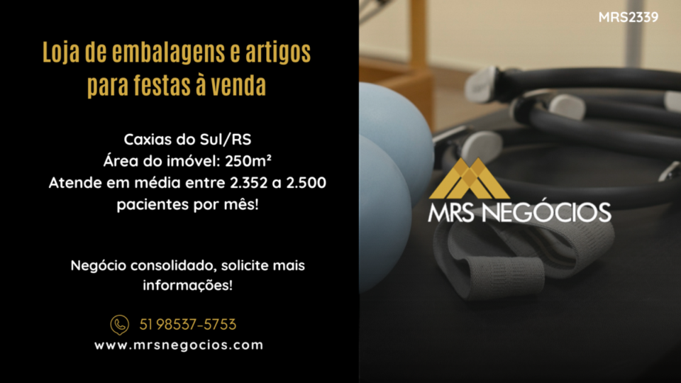 Clínica de Fisioterapia à Venda em Caxias do Sul – Operando desde 2010