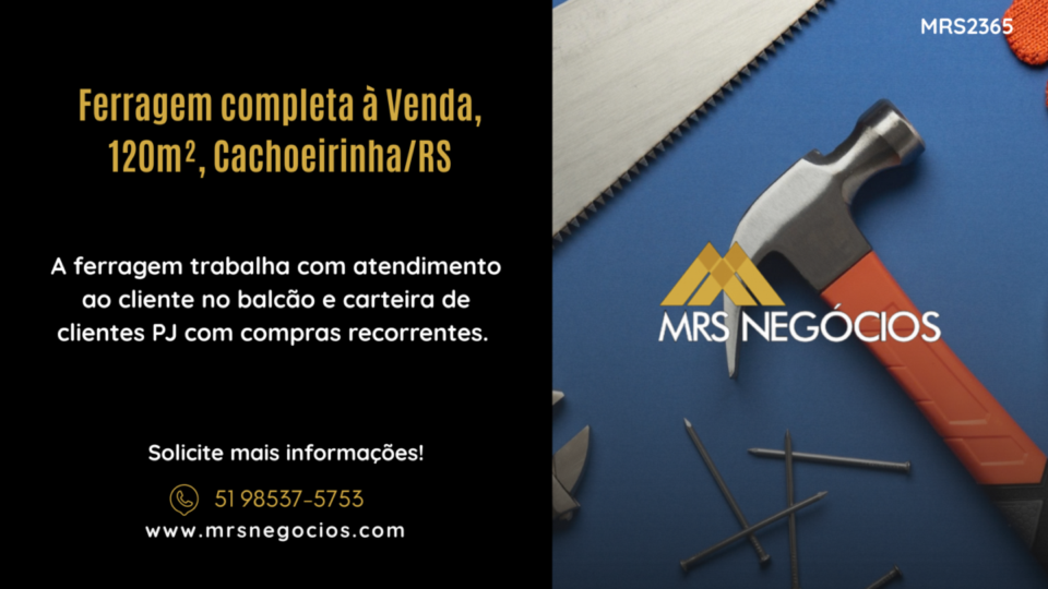 Ferragem completa à Venda, 120m², Cachoeirinha/RS