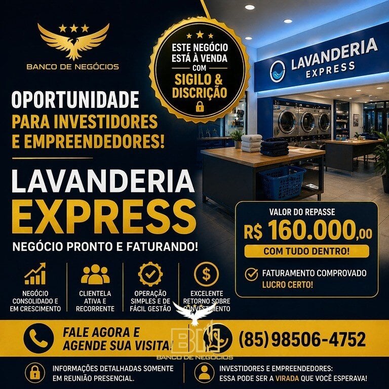 Vendo Franquia de Lavanderia Express em Fortaleza-CE – 3010