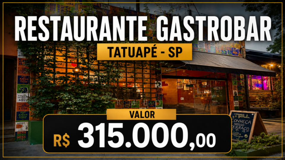 Restaurante gastrobar, localizado no Tatuapé – São Paulo – Sp