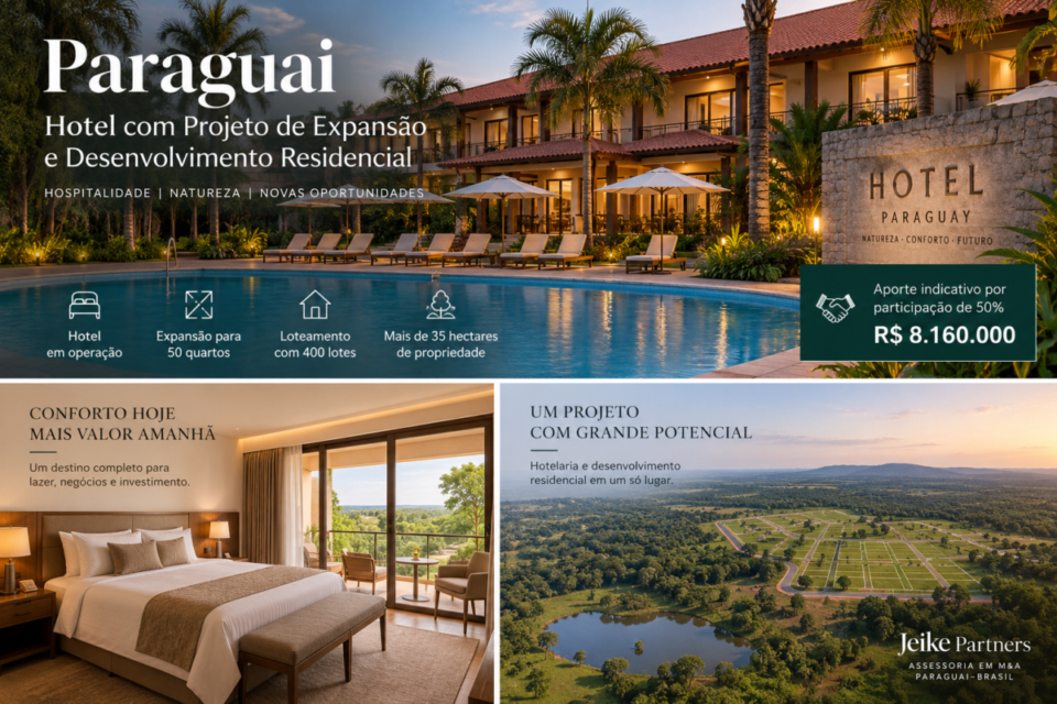 Paraguai – Hotel com Projeto de Expansão e Desenvolvimento Residencial