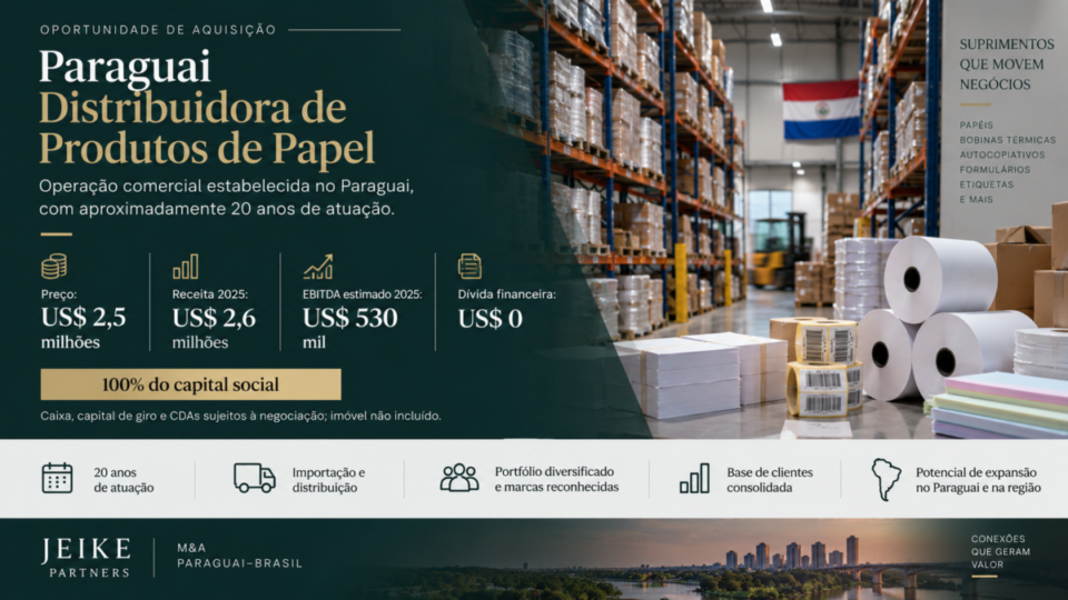 Paraguai – Importadora e Distribuidora de Papéis e Insumos Comerciais