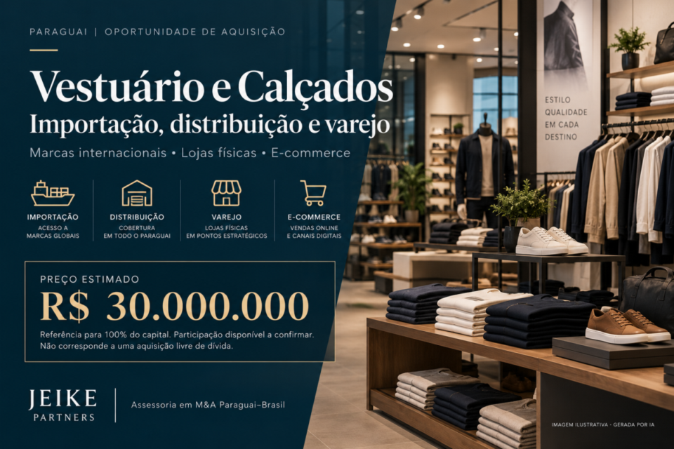 Paraguai – Importadora, Distribuidora e Varejista de Vestuário e Calçados