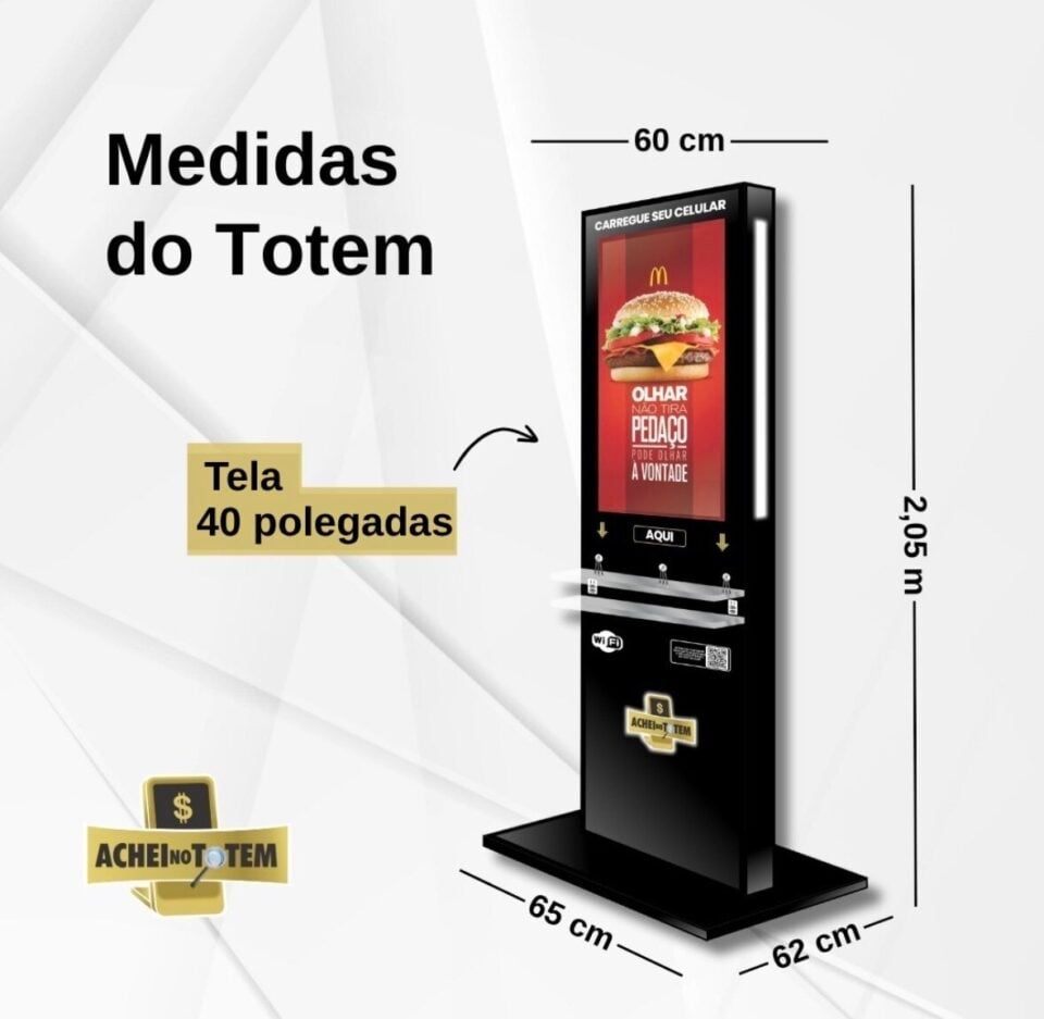 Franquia de Mídia Digital 1 Totem com faturamento de R 10000,00/mês