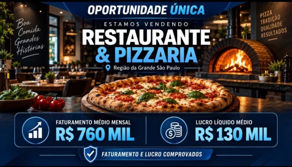 EXCEPCIONAL OPORTUNIDADE RESTAURANTE E PIZZARIA REGIÃO DA GRANDE SÃO PAULO
