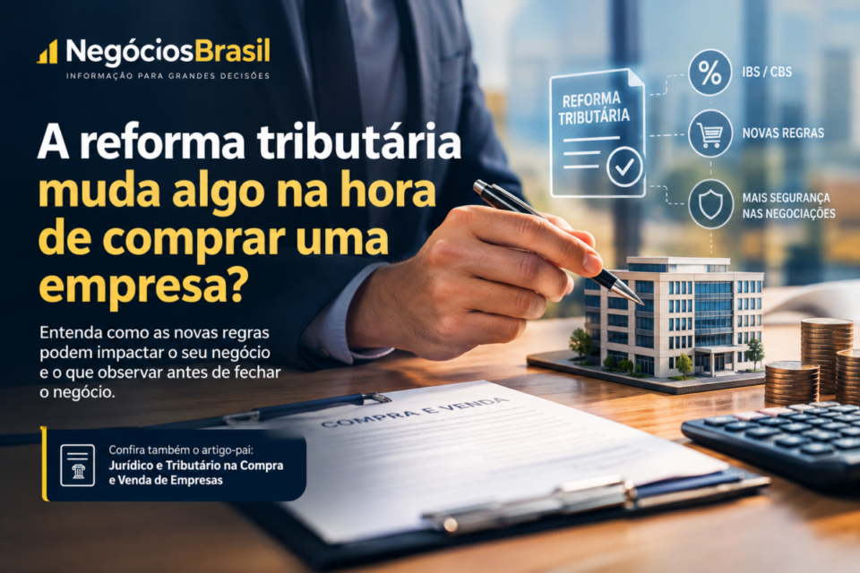 A reforma tributária afeta compra de empresa: o que muda?