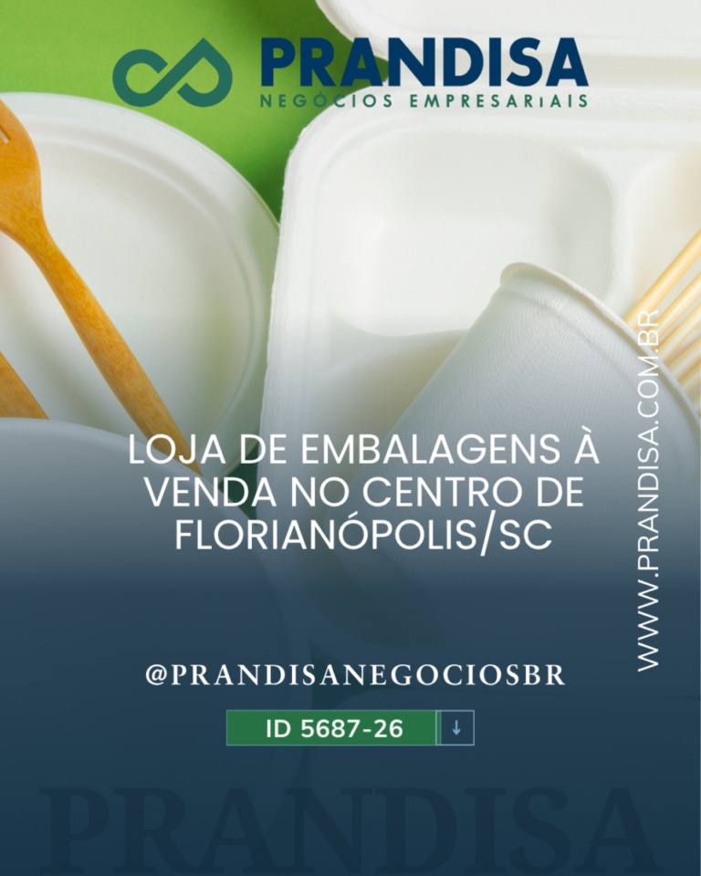 Loja de embalagens à venda no Centro de Florianópolis – SC