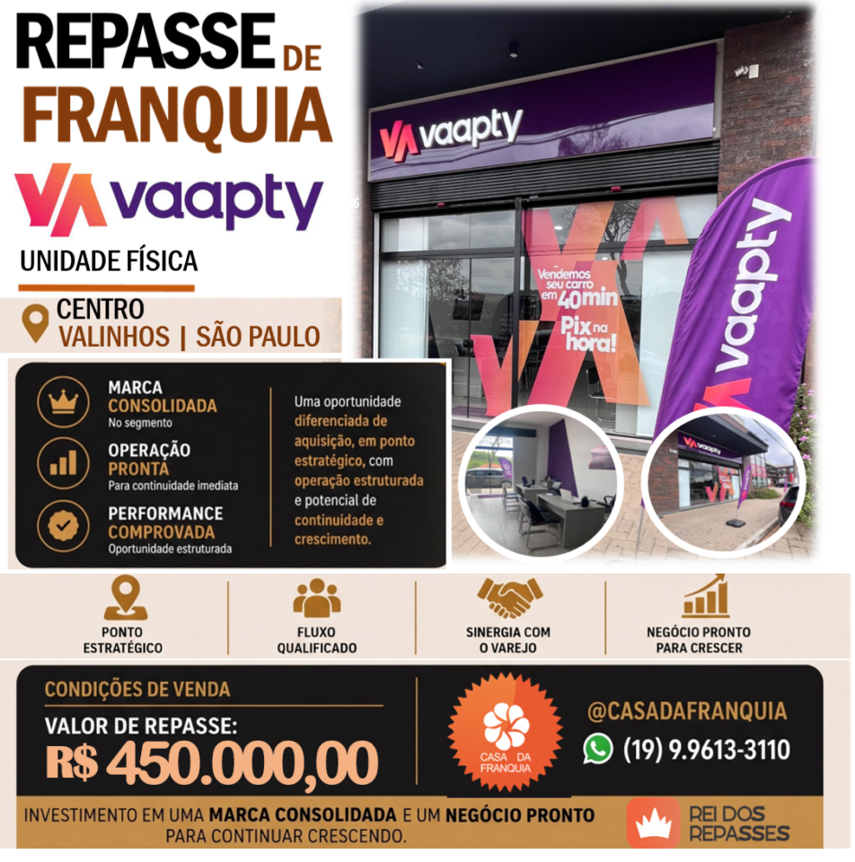 🚨 OPORTUNIDADE RARA REPASSE DE OPERAÇÃO VAAPTY EM VALINHOS/SP 🚨