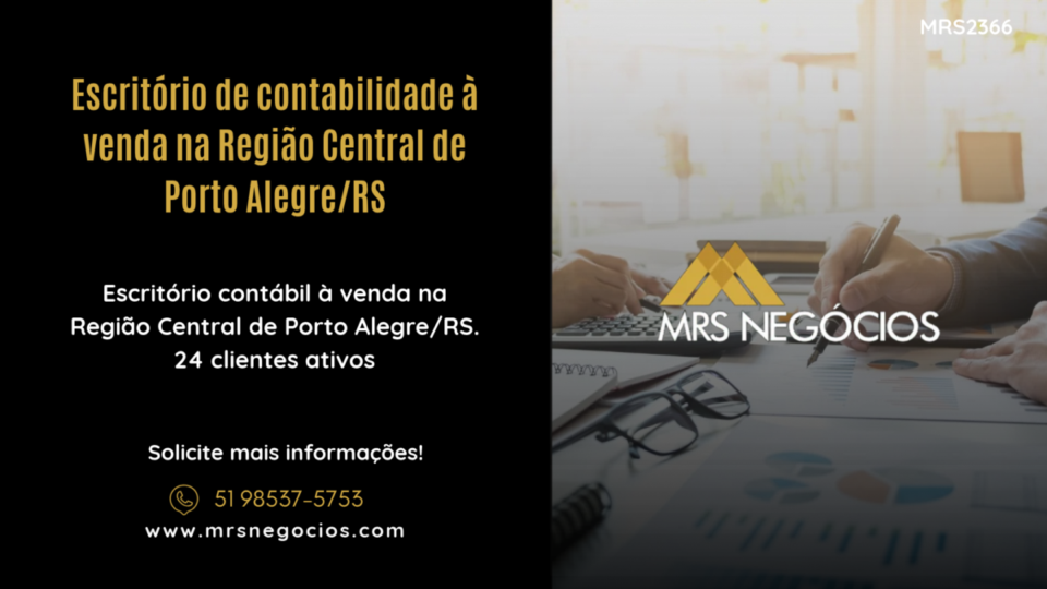 Escritório de contabilidade à venda na Região Central de Porto Alegre/RS