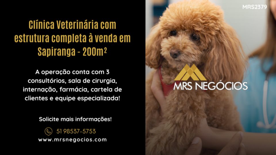 Clínica Veterinária com estrutura completa à venda em Sapiranga – 200m²