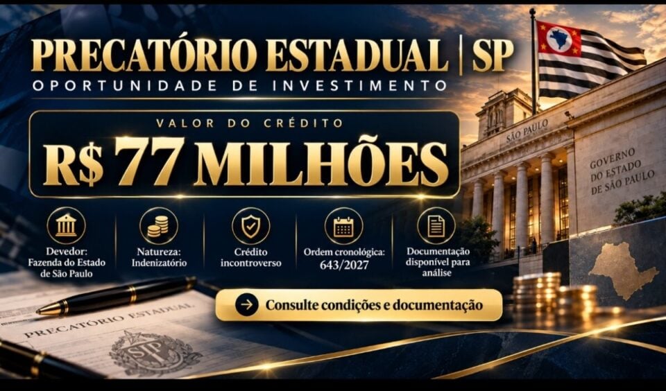 OPORTUNIDADE DE INVESTIMENTO  PRECATÓRIO ESTADUAL SP
