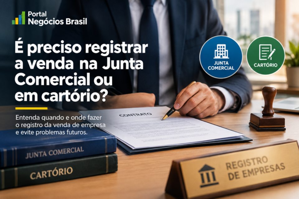 É preciso registrar a venda na Junta Comercial ou em cartório?
