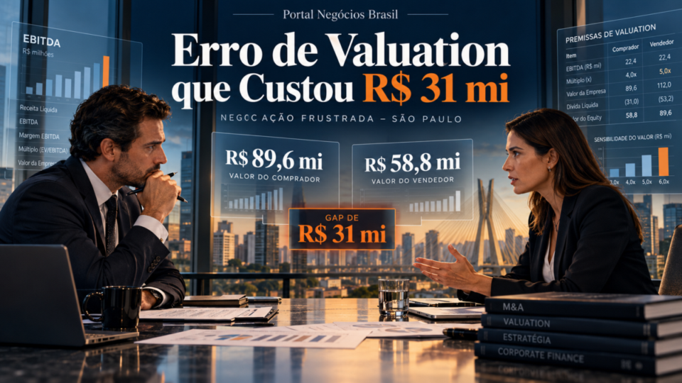 Estudo de Caso: Erro de Valuation que Custou R$ 31 mi – Negociação Frustrada – São Paulo