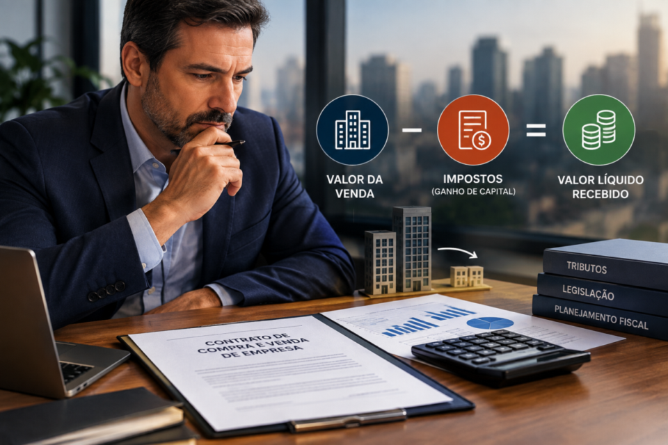 Quanto de imposto se paga na venda de uma empresa?