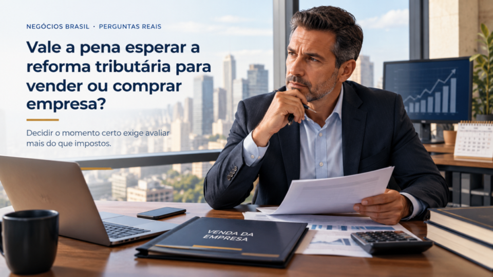 Vale a pena esperar a reforma tributária para vender ou comprar empresa?